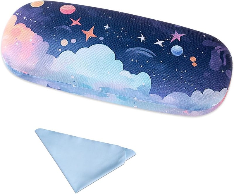 PERFECTSIGHT Store Hard Shell Eyeglasses Case, PU Leather Protective Glasses Case, Cute Eyeglass Case for Women Men Girls - Image 1